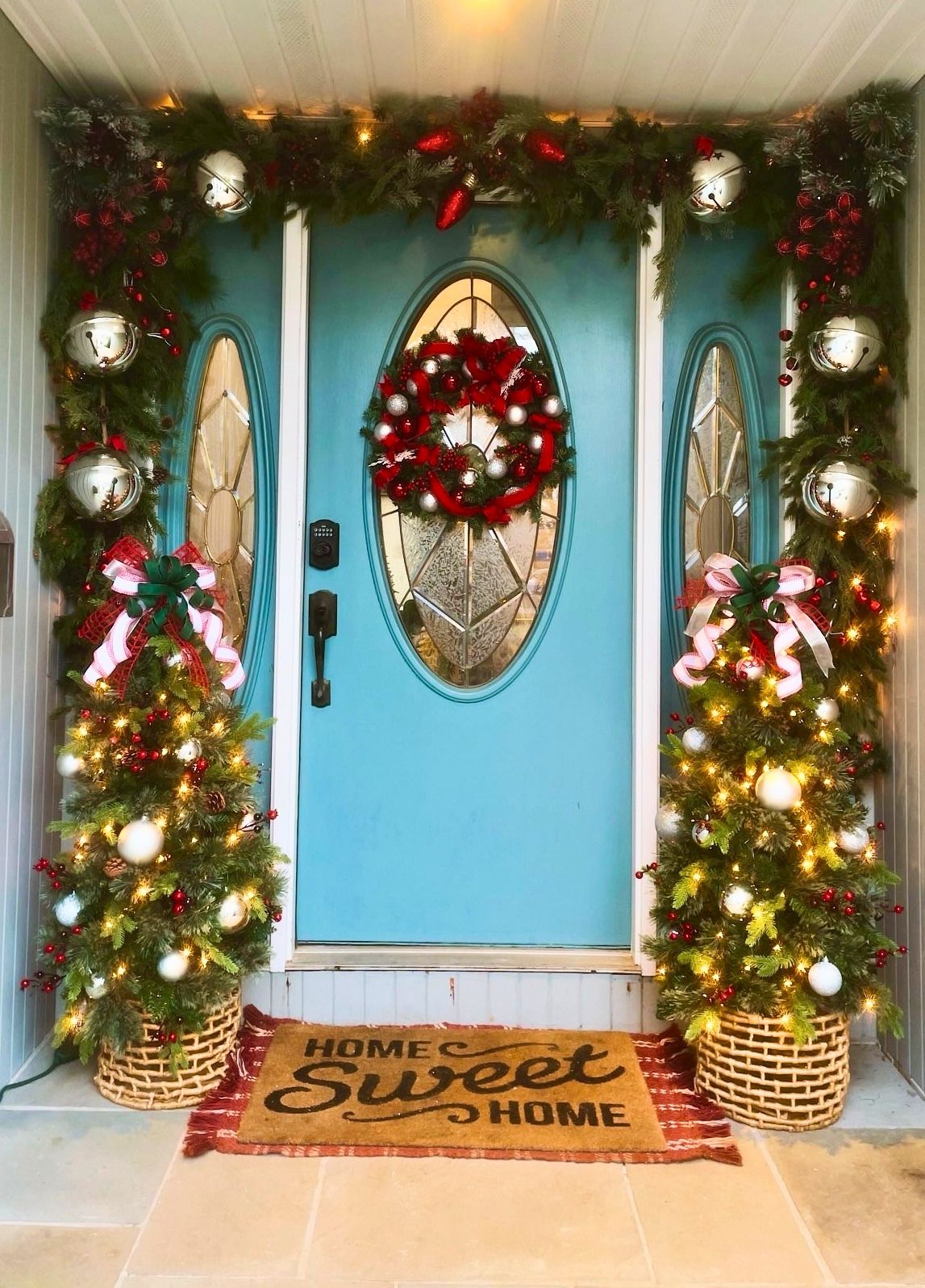 Festive Christmas Front Porch Display